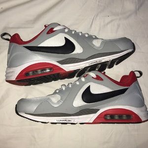 Nike Air Max Lunarlon - Red/Grey/White - Size 13